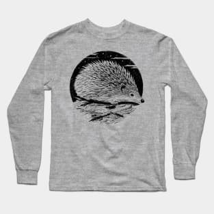 Vintage Hedgehog Gift for a Nature Art Lover Long Sleeve T-Shirt